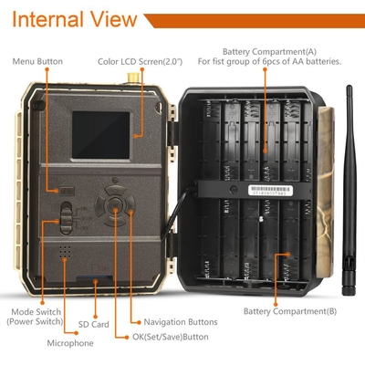 Caméra mobile de la traînée 4.0CG   Smtp 12MP 1080P de l'APPLI MMS de GPS