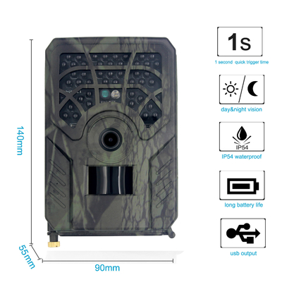 Le mouvement de vision nocturne de PR300C 5MP Trail Cameras With a activé la pleine Hd vidéo imperméable de 720p