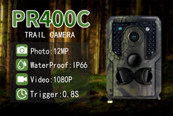 PR400C Hunter Trail Camera 12MP IP54 30FPS imperméable