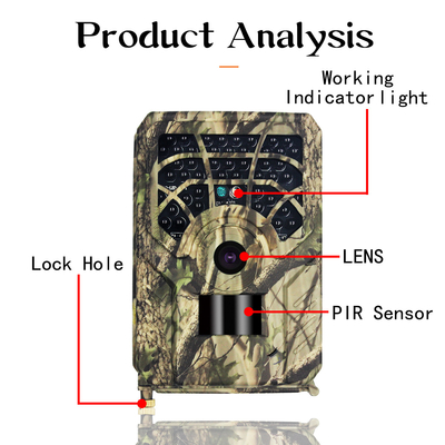 Lumières imperméables 720P de PR300A Hunter Trail Camera IP54 46pcs IR