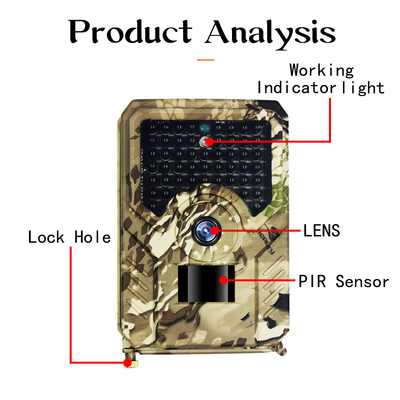 Caméra imperméable de jeu de PR200 Hunter Trail Camera 49pcs IR 1080P 30FPS IP54